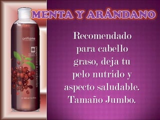 Recomendado
   para cabello
  graso, deja tu
  pelo nutrido y
aspecto saludable.
 Tamaño Jumbo.
 