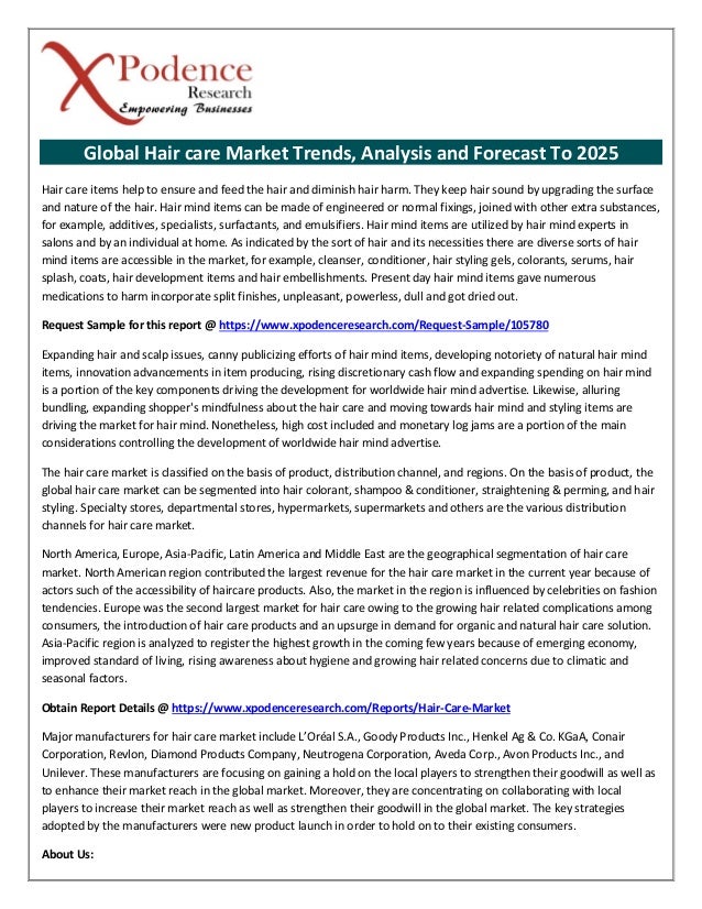 Hair Care Market Explored In Latest Research