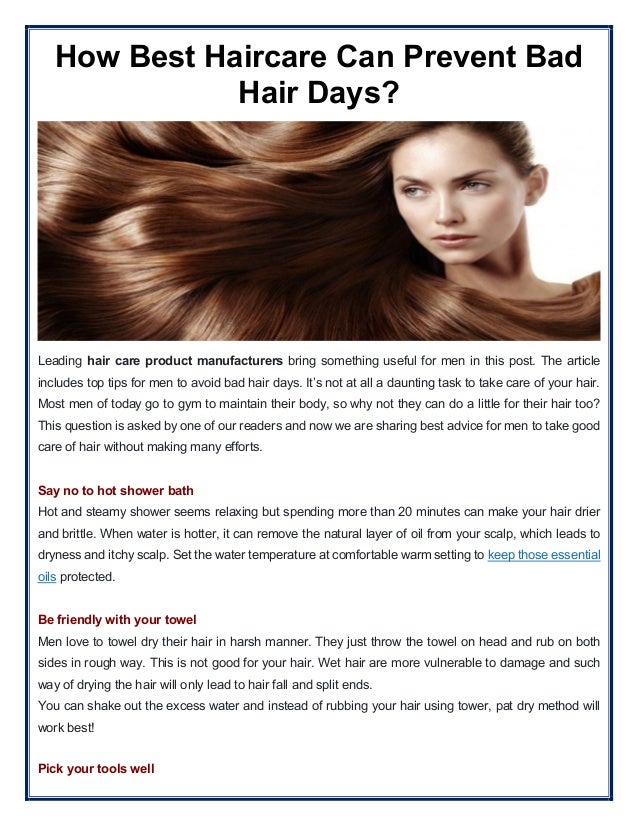 Haircare Can Prevent Bad Hair