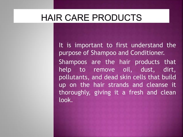 Hair Care Ppt PPT