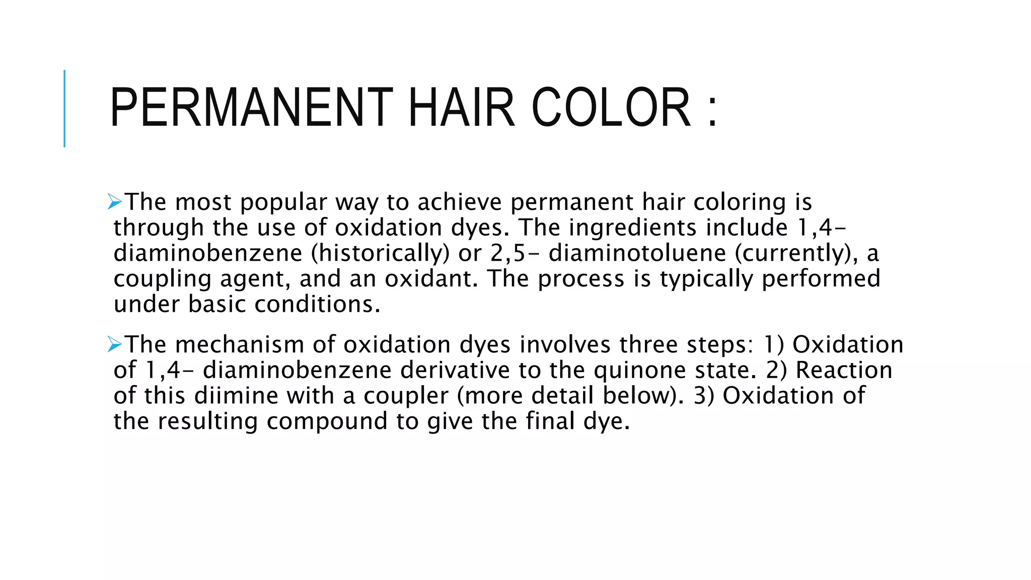 Hair coloring