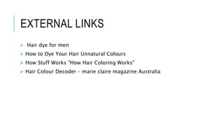 Hair coloring