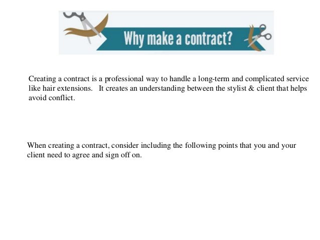 Hair Extensions Contract For Stylists
