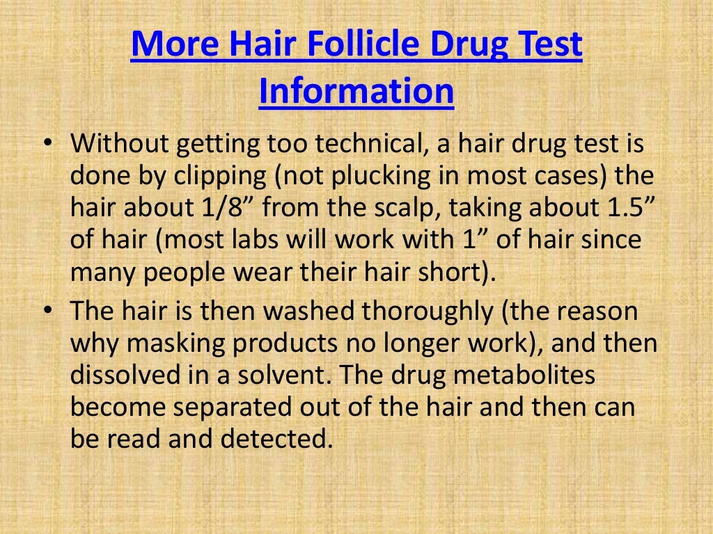 Hair follicle drug test process and cost