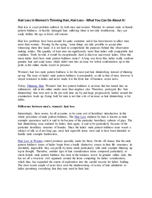 Hair Loss In Women S Thinning Hair Hair Loss What You Can Do About