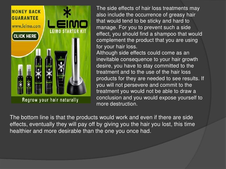Hair loss products and possible side effects