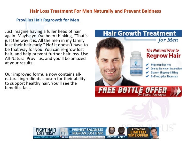 Hair Loss Treatment For Men Naturally And Prevent Baldness