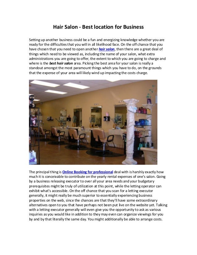 Hair Salon Best location for Business