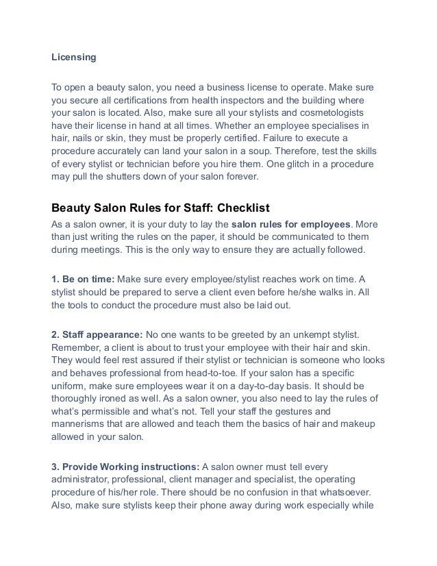 Hair Salon Rules & Regulations The Complete Guide