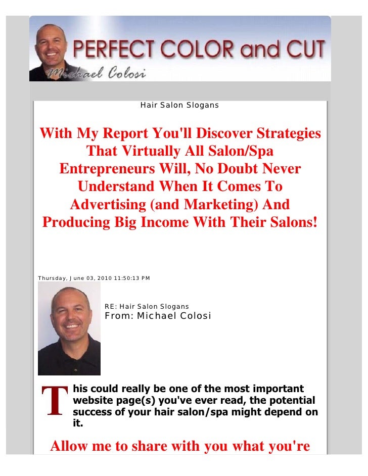 hair salon slogans hair salon advertising examples