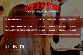 Hairshop studio   servicios de tratamientos