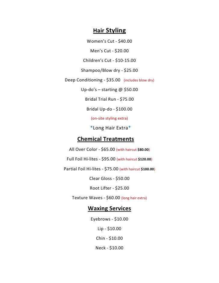Cb Hair Design Prices Cb Hair Design Prices