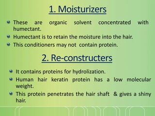 Hair tonics and conditioners