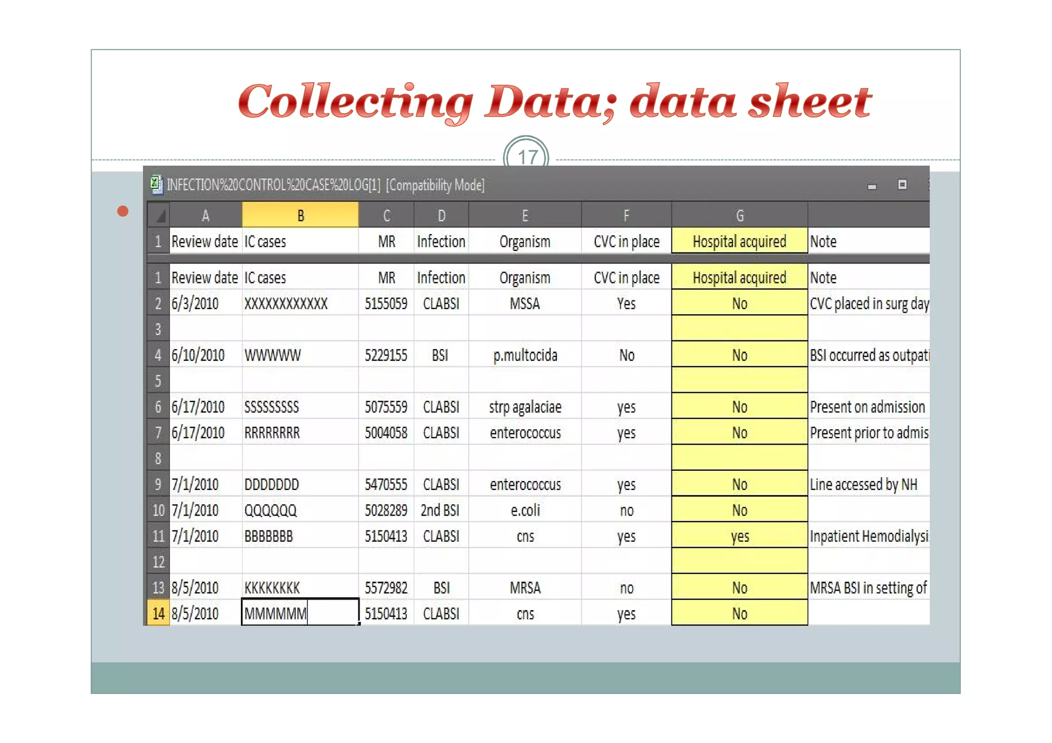 17

 Computer soft ware
 Excel sheet

 