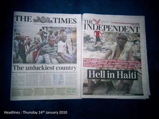 Headlines : Thursday 14th January 2010 