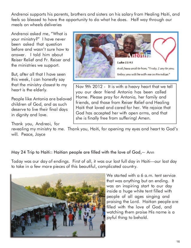 haiti mission trip journal may 2012
