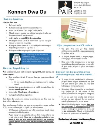 Know Your Rights Handout (Haitian)