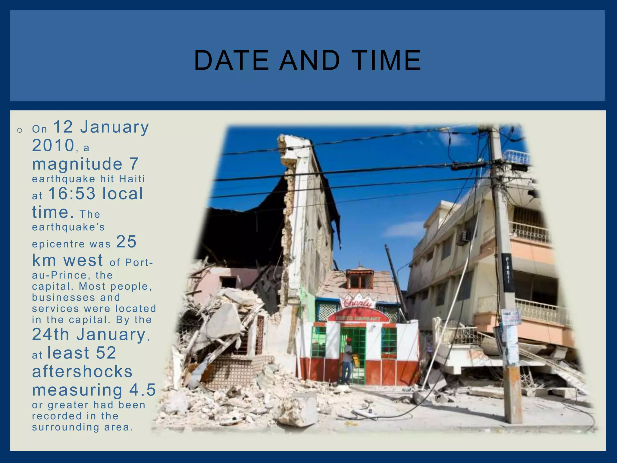 Haiti earthquake case study PPT