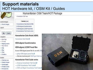 Support materials
HOT Hardware kit, / OSM Kit / Guides
 