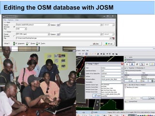 Editing the OSM database with JOSM
 