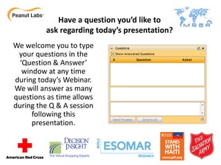 Have a question you’d like to
         ask regarding today’s presentation?
We welcome you to type
 your questions in the
  ‘Question & Answer’
   window at any time
during today’s Webinar.
We will answer as many
questions as time allows
during the Q & A session
      following this
      presentation.
 