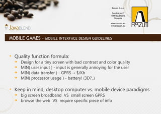 [Hajdukovic] Developing J2ME games for mobile phones | PDF