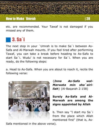 Umrah Tutorial Hajj Step by Step | PDF