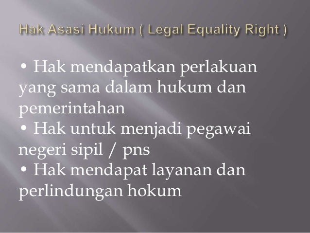 Hak Asasi Manusia Hak Asasi Manusia