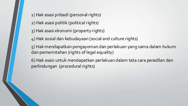 Sebutkan 3 Contoh Hak Asasi Pribadi Personal Rights - Deretan Contoh