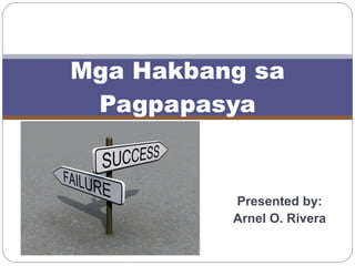 Presented by: Arnel O. Rivera Mga Hakbang sa Pagpapasya 