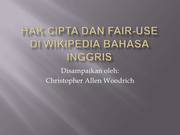 Hak Cipta Dan Fair Use