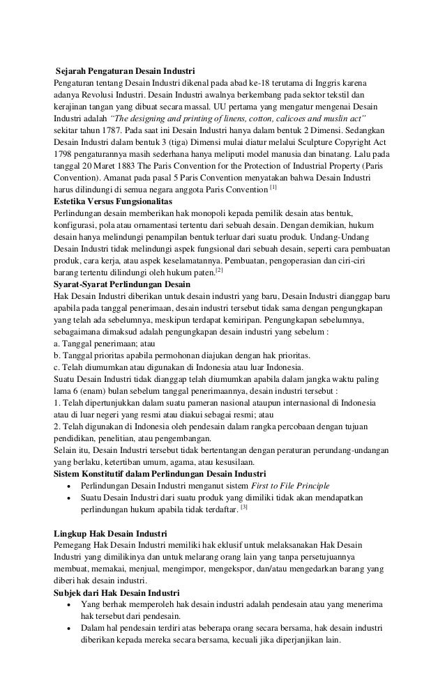 Hak cipta, hak paten, merek, desain industri, dan dagang