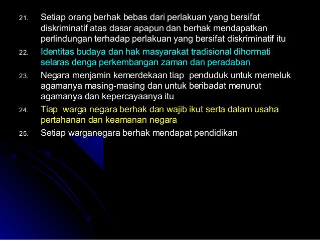 Hak Dan Kewajiban Warganegara