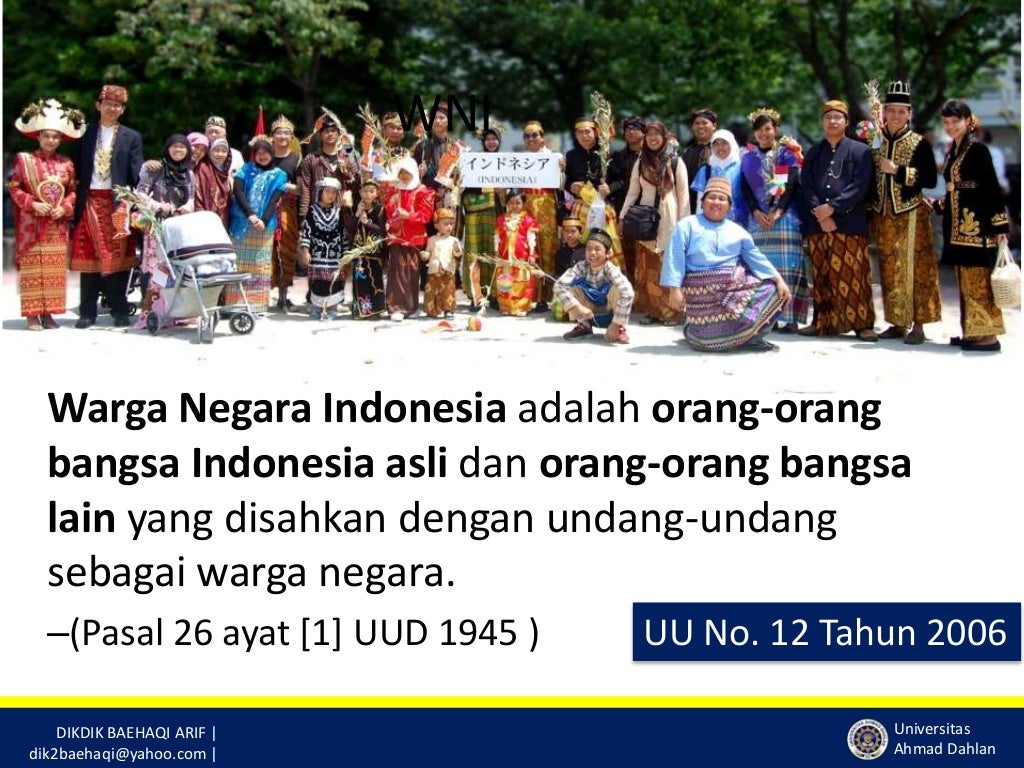 Hak dan kewajiban warga negara indonesia