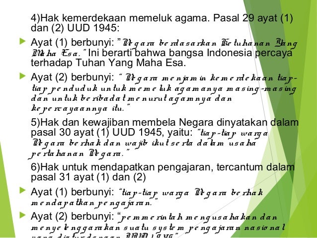 Contoh Hak Dan Kewajiban Warga Negara Menurut Pasal 29 Uud Contoh Hak Dan Kewajiban Warga Negara Menurut Pasal 29 Uud