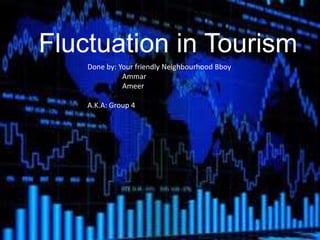 Fluctuation in Tourism
Done by: Your friendly Neighbourhood Bboy
Ammar
Ameer
A.K.A: Group 4

 