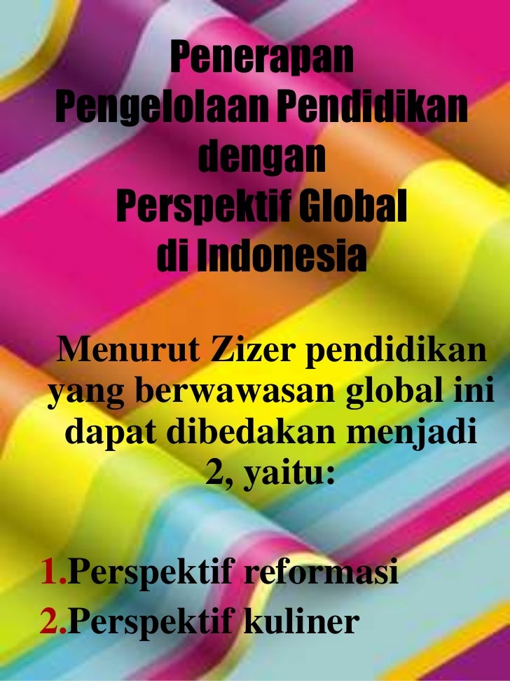 Hakekat dan konsep perspektif global