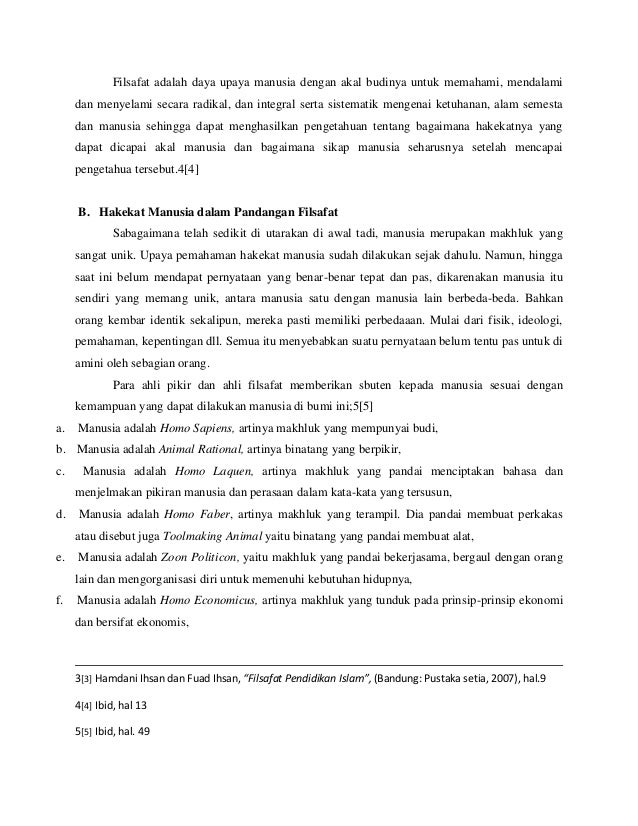 Hakekat Manusia Dalam Pandangan Filsafat