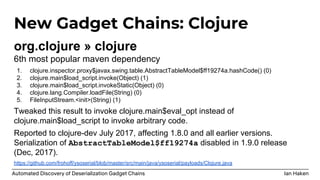 Automated Discovery of Deserialization Gadget Chains | PDF