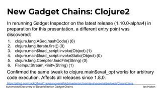 Automated Discovery of Deserialization Gadget Chains | PDF