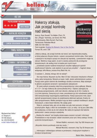 Hakerzy atakują. Jak przejąć kontrolę nad siecią | PDF