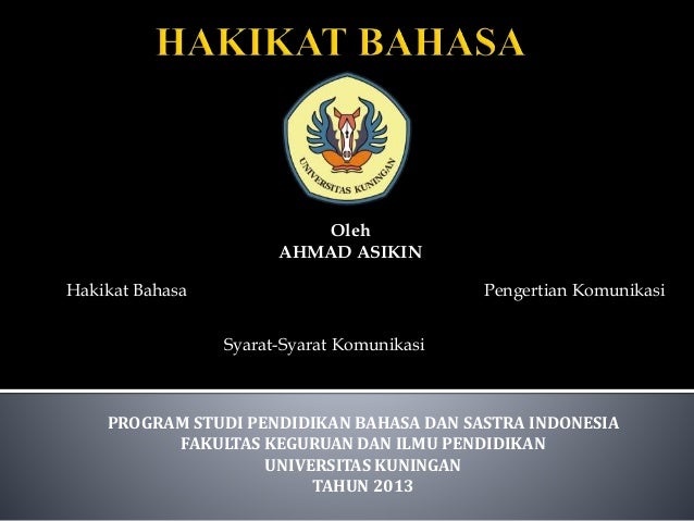 Hakikat bahasa
