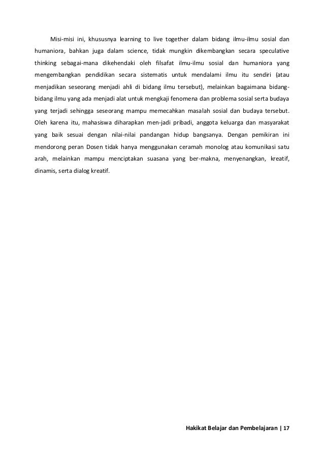 Hakikat Belajar dan Pembelajaran