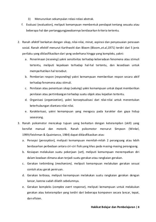 Hakikat Belajar dan Pembelajaran