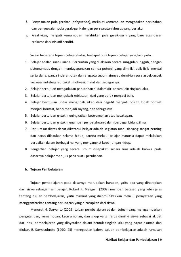 aspek fisik dari fenomena geosfer Hakikat Belajar dan Pembelajaran