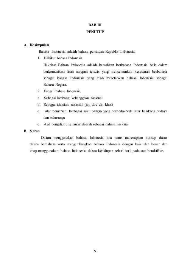 Makalah Hakikat dan Fungsi Bahasa Indonesia