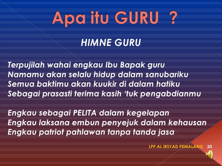 Not Pianika Terpujilah Wahai Engkau Ibu Bapak Guru Seputaran Guru