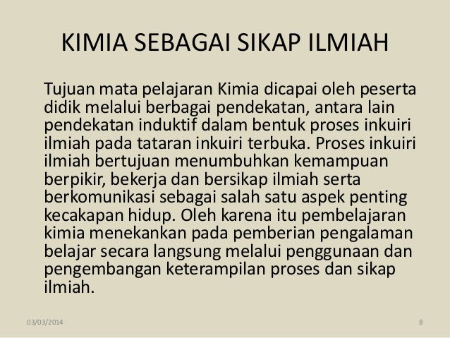 Hakikat Ilmu Kimia