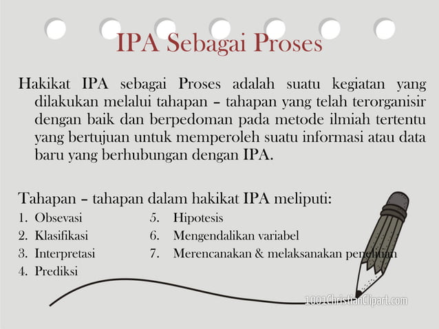 Hakikat ipa, ipa sebagai produk, proses, serta ipa untuk SD | PPT