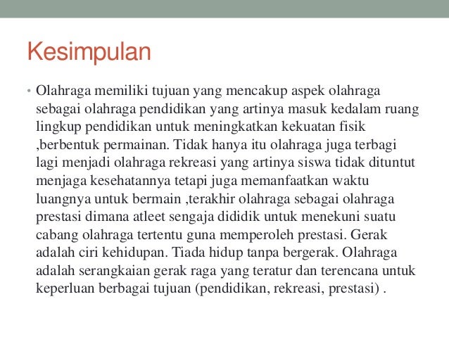 Hakikat Olahraga Mencakup Olahraga Pendidikan Olahraga Rekreasi Ola